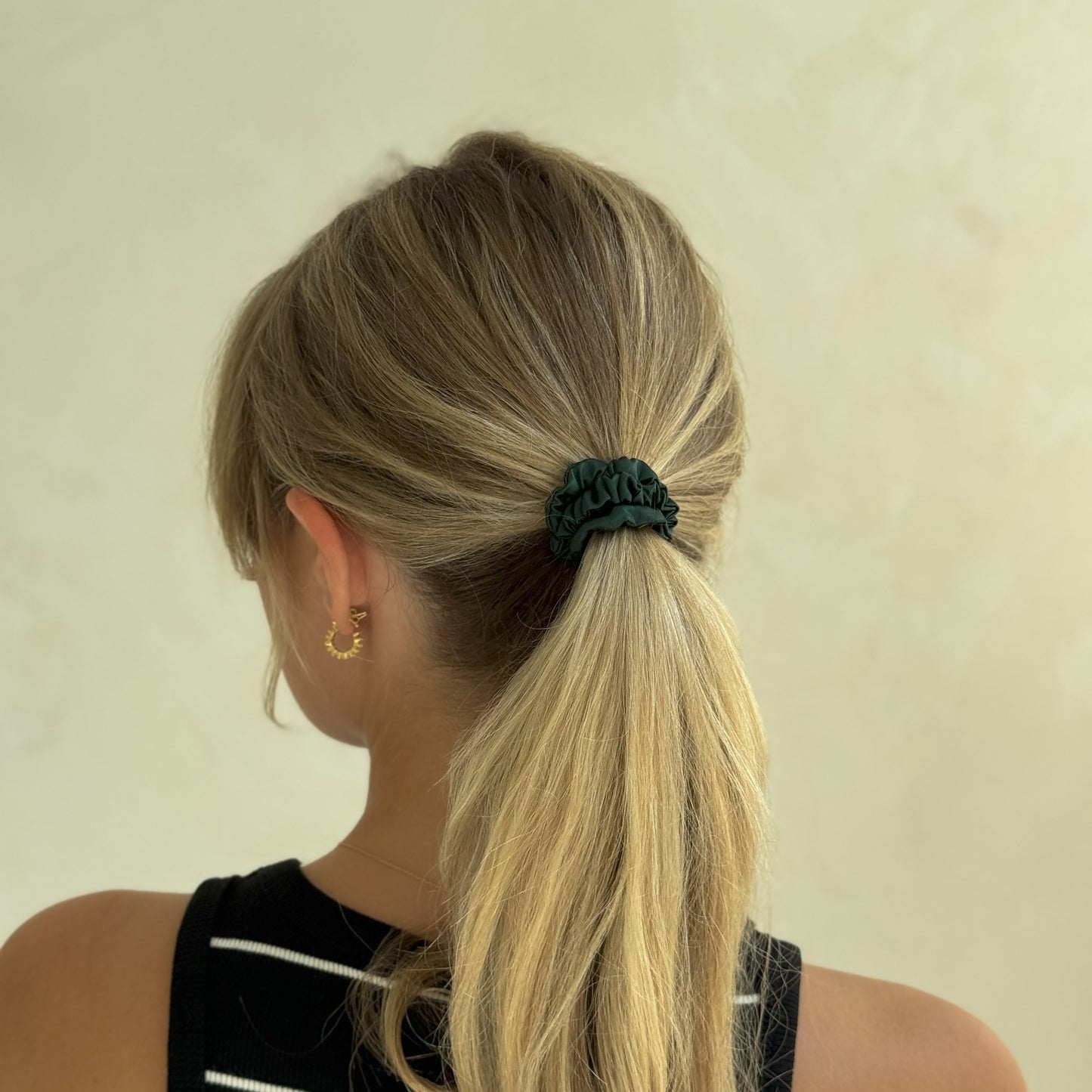 Skinny Silk Scrunchies - Pine