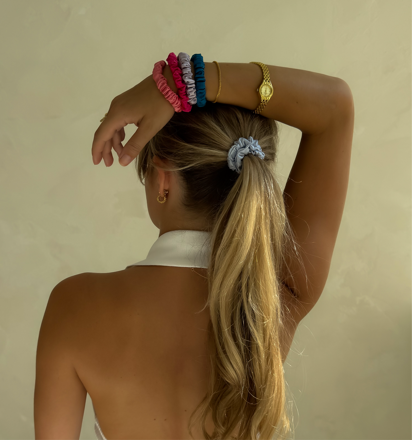 Skinny Silk Scrunchies - Halo