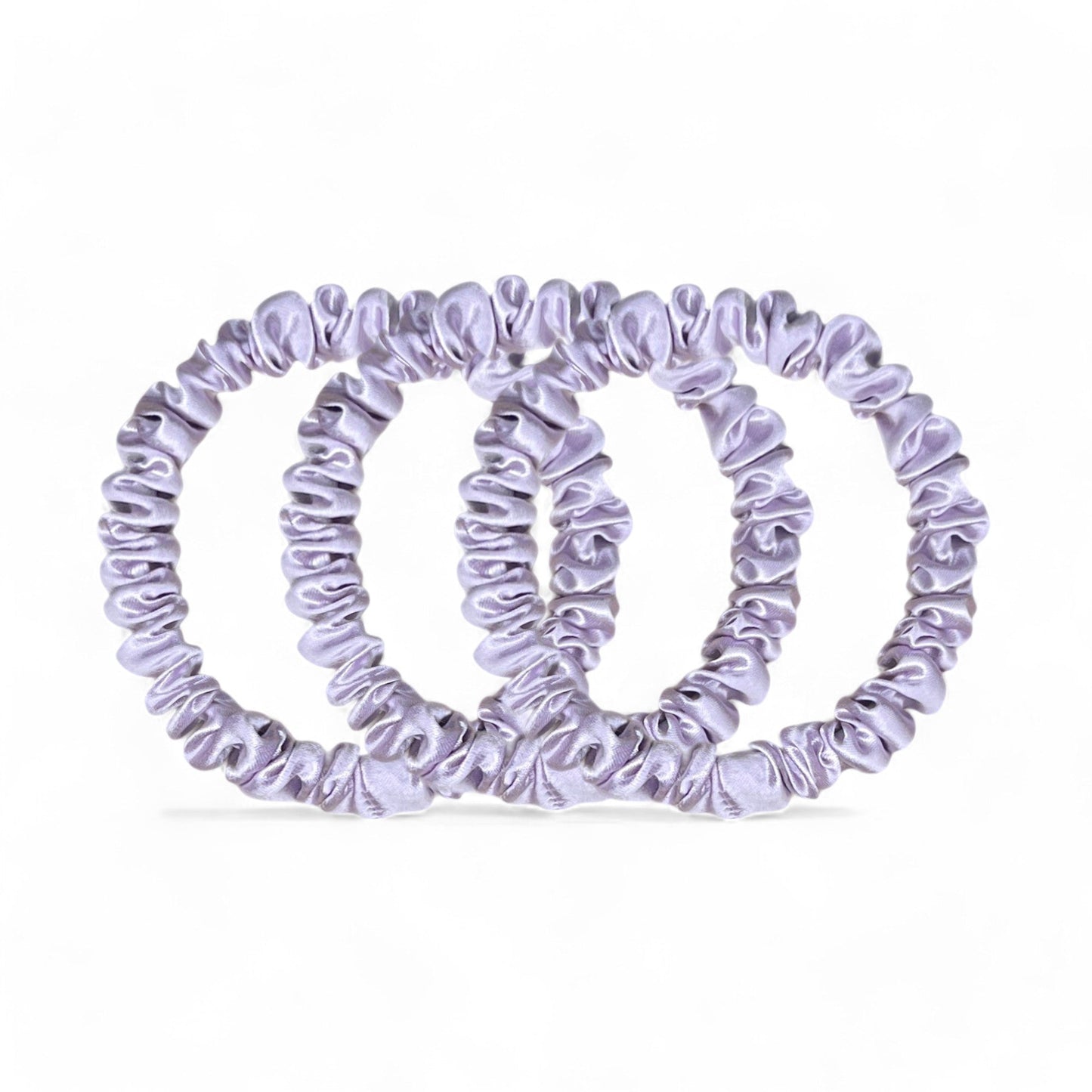 Skinny Silk Scrunchies - Lilac